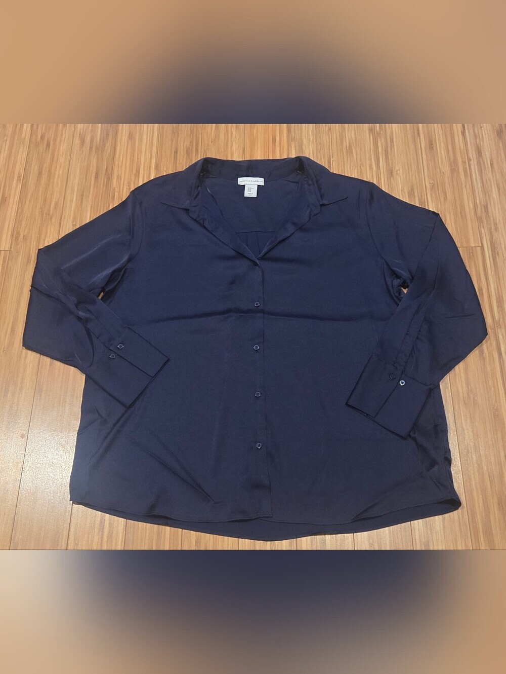 Cupcakes and Cashmere Silky Navy Top